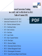 Approved Conversion Training For AMEL A&C To HKAR-66 Cat. B1.1 Table of Content (M5)