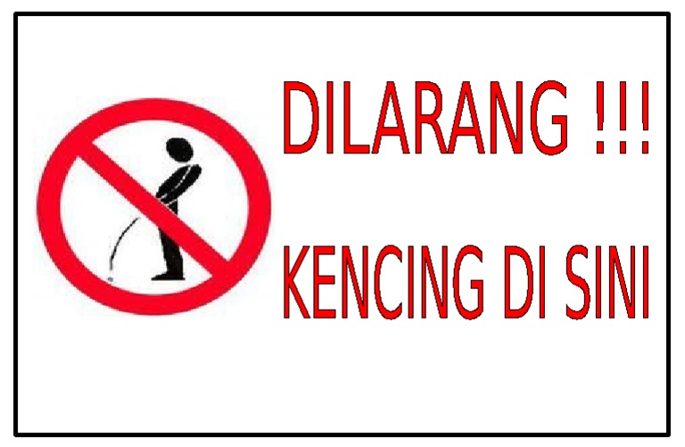 Dilarang Kencing