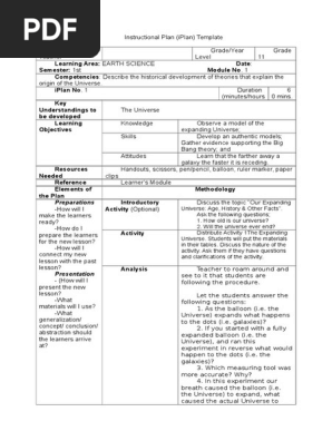Instructional Plan deped
