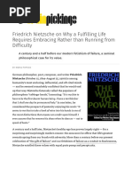Friedrich Nietzsche on Why a Fulfilling Life Requires Embracing Rather Than Running From Difficulty – Brain Pickings