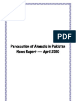Monthly Newsreport - Ahmadiyya Persecution in Pakistan - April, 2010