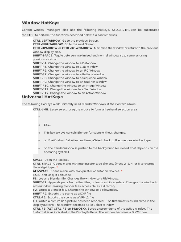 Blender Shortcut Key PDF Keyboard Shortcut Vertex (Geometry)