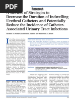 A Review of Strategies to Decrease the Duration of Indwelling Urethral Catheters and Potentially Reduce the Incidence of Catheter-Associated Urinary Tract Infections - ProQuest