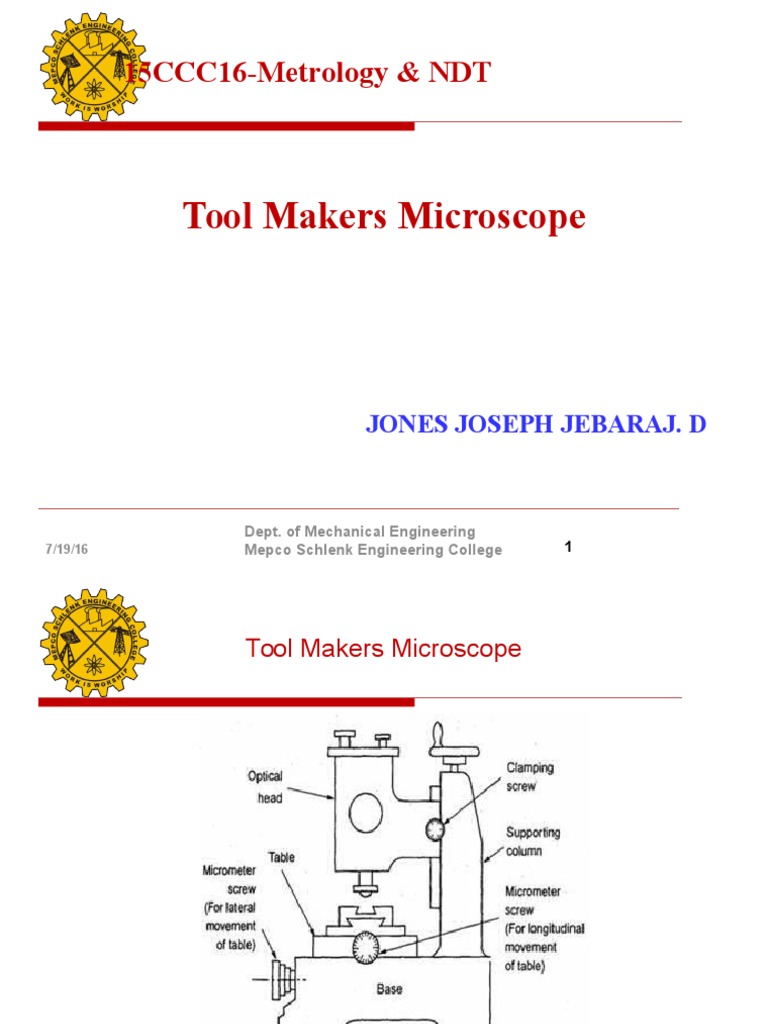 Unit1Lec1 Tool Makers Microscope PDF