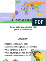 5 Themes Project: Some Extra Questions To Help Guide Your Research