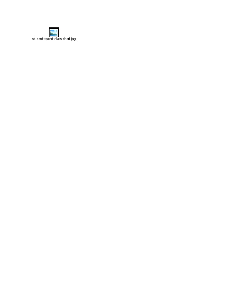 SD Card Speed Class Chart - JPG | PDF
