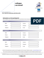 Pré-Inscription Au Colloque Sur Les Souffrances Au Travail - 24.06