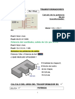 Calculo Transfomador Tap-central