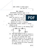 b. Sc. h i Electronic Science Paper 1.5 v Network Analysis and Linear Active Circuits