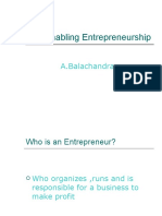 Enabling Entrepreneurship: A.Balachandran
