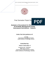 Analysis of Investment in Stock Market & Portfolio Management Using Instrument Derivatives