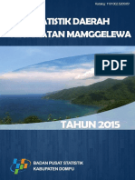 Statistik Daerah Kecamatan Manggelewa 2015