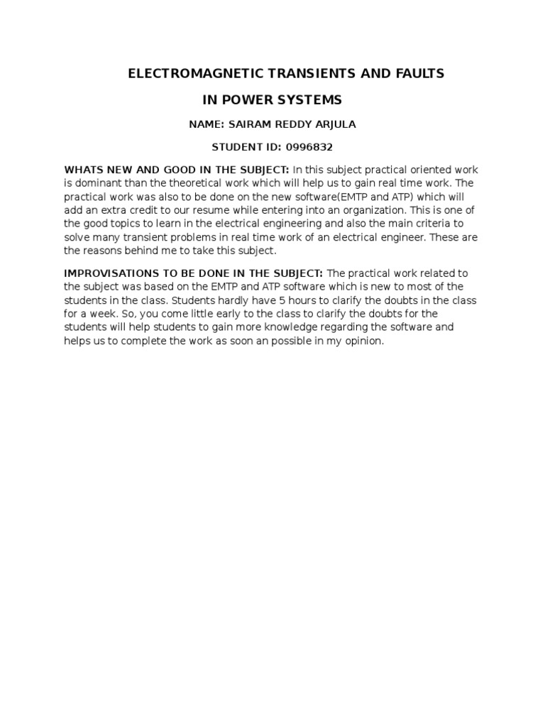 Electromagnetic Transients in Power Systems | PDF | Career & Growth ...