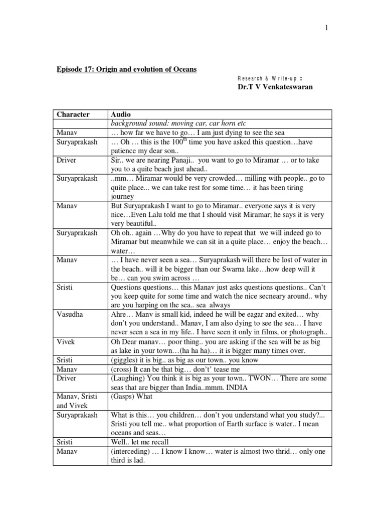 Origin and Evolution of Oceans Dialogue | PDF | Plate Tectonics | Continent