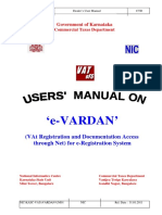 Karnataka VAT Registration User Manual