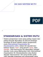 Standarisasi & Sistem Mutu