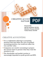 Creative Accounting at Satyam: Prepared By:-Sheetal Jaimalani (241134) Shashwat Narayan (241133) Tushar Kochar (241158)