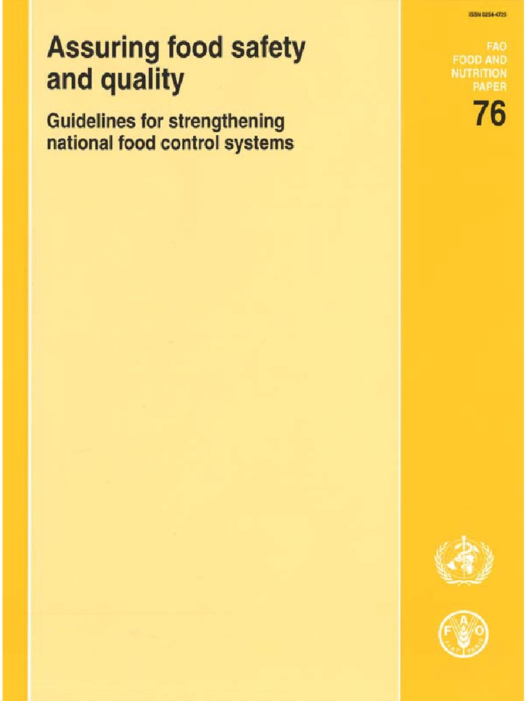 FAO, WHO Assuring Food Safety and Quality. Guidelines.2003 PDF PDF