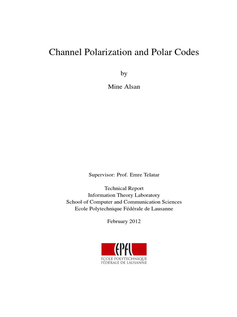 Channel Polarization and Polar Codes Analysis | PDF | Forward Error ...