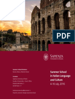 Sapienza Summer School 2016