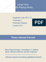 Long-Term Debt-Paying Ability: Academic Year 2011-12 Trimester II Financial Analysis Lecture VI-X