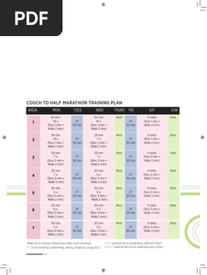 Half Marathon Training Plan Sports