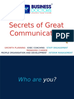 Secrets of Great Communication