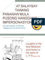 Saysay at Salaysay NG Pantawang Pananaw Mula Pusong