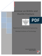 Bhat, Chetan Purushottam - Seminar on Brittle and Ductile Fracture