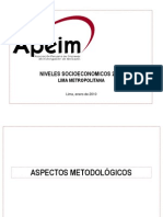 Niveles Socioeconomicos de Líma 2010