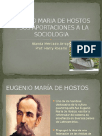 Eugenio Maria de Hostos y Sus Aportaciones A
