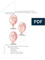 RN Notes on Abruptio Placenta, Anemia in Pregnancy, APGAR Scoring, Birth Asphyxia, and Cesarean Delivery