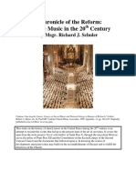 A Chronicle of The Reform: Catholic Music in The 20 Century: by Msgr. Richard J. Schuler