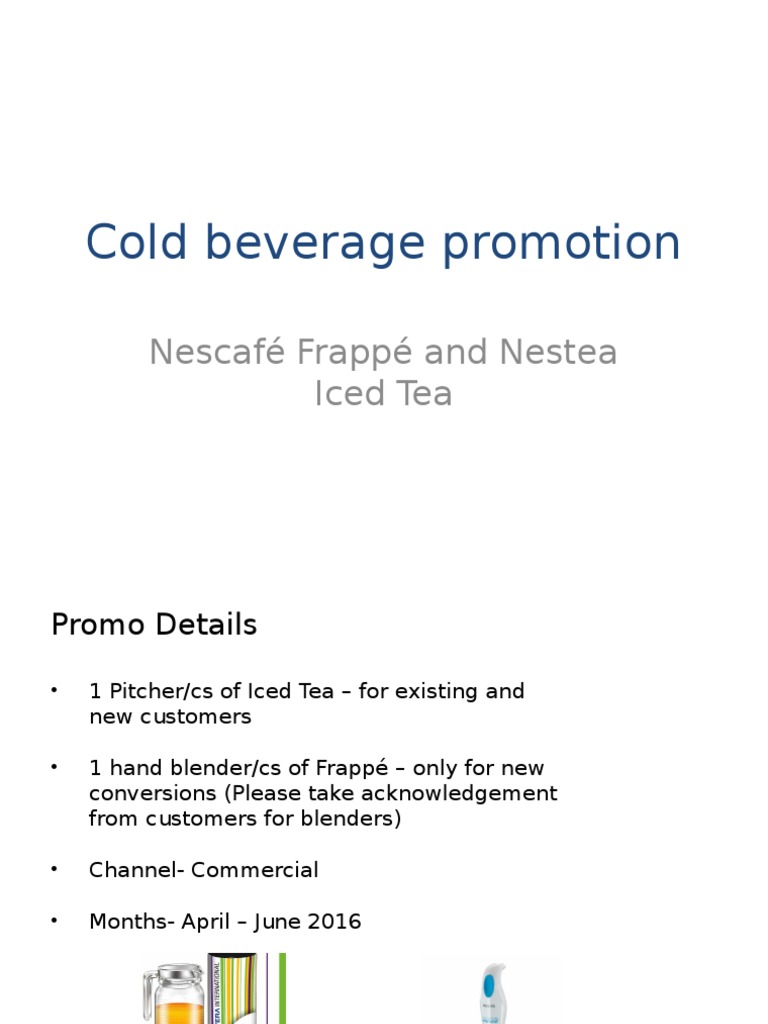 Cold Beverage Promotion: Frappé & Iced Tea | PDF