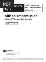 Allison 3000-4000 Series Troubleshooting | Manual Transmission