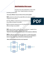 Applied Statistics First Exam - Man