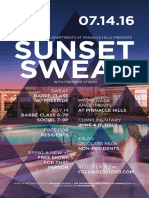 Sunset Sweat Event Poster For FreeRide Studio