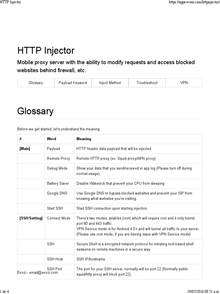 HTTP Injector Hypertext Transfer Protocol Proxy Server