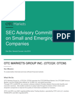 SEC Advisory Committee On Small and Emerging Companies: Dan Zinn, General Counsel, July 2016