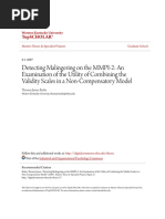 Detecting Malingering On The MMPI-2 - An Examination of The Utilit PDF