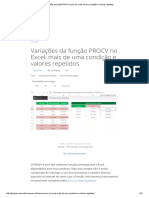 Variações Da Função PROCV No Excel - Mais de Uma Condição e Valores Repetidos