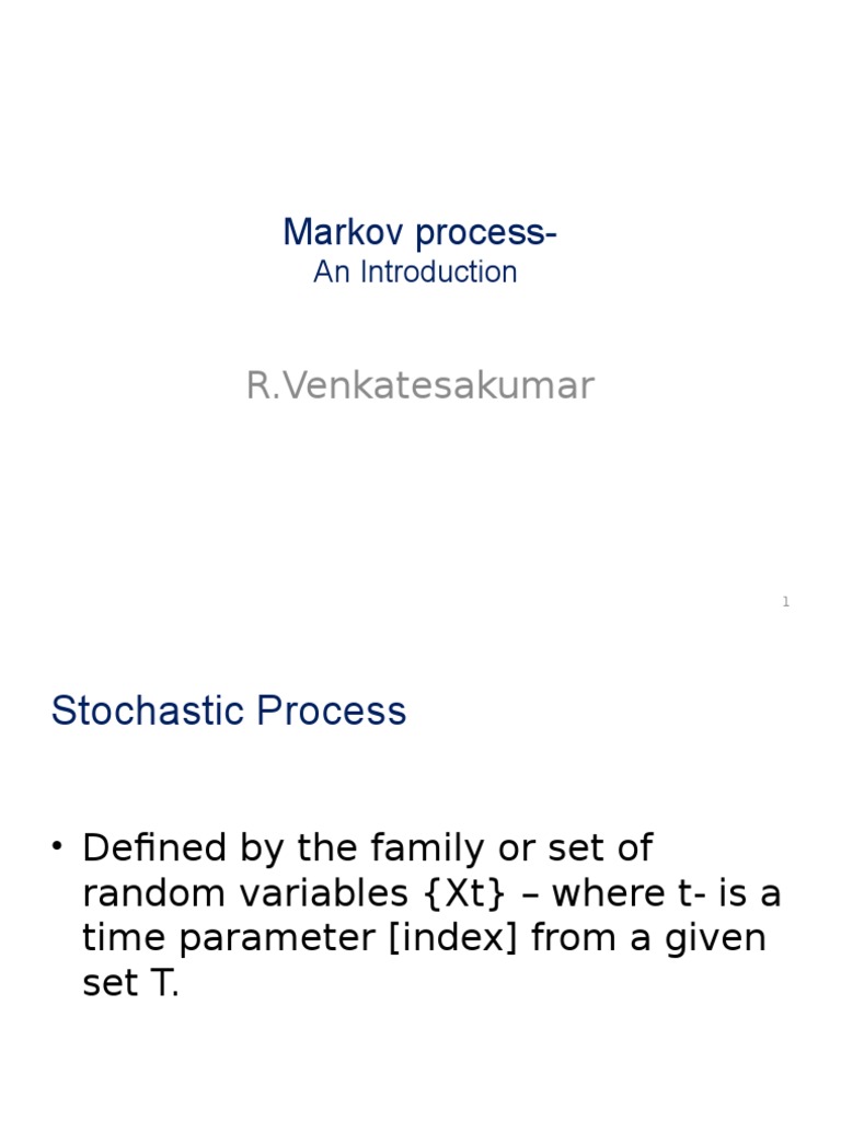 Markov Process | PDF | Stochastic Process | Markov Chain