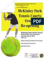 McKinley Park Tennis ReOpening Flier