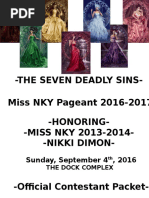 The Seven Deadly Sins-Miss NKY Pageant 2016-2017: Sunday, September 4, 2016