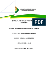 Biomasa - Sistemas de Generacion de Energia (Ricardo Landa Leon)