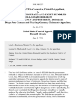 United States v. Fifty-Two Thousand and Eight Hundred Dollars ($52,800.00) in U.S. Currency and Interest, Diego Jose Ganuza and Mayling Ganuza, Claimants-Appellees, 33 F.3d 1337, 11th Cir. (1994)