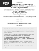 Southern Organizing Committee For Economic and Social Justice, Georgia Coalition for the People's Agenda v. United States Environmental Protection Agency, 333 F.3d 1288, 11th Cir. (2003)