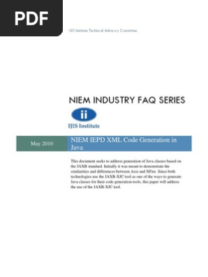 NIEM IEPD XML Code Generation in Java