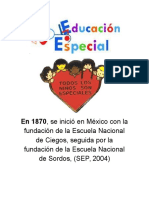 Historia de La Educacion Especial