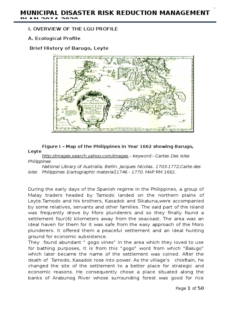Barugo Leyte Disaster Risk Plan 2014-2020 | PDF | Flood | Storm Surge